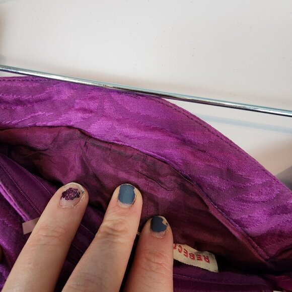 Rebecca Taylor Strapless Silk Blend Zebra Print Dress Mini Dress w/ Pockets Prom - Picture 14 of 15